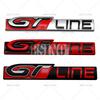Car GT Line 3D Metal Chrome Zinc Alloy Emblem Car Badge Body Fender Adhesive Emblem for Peugeot GT RCZ 308 508 3008 5008