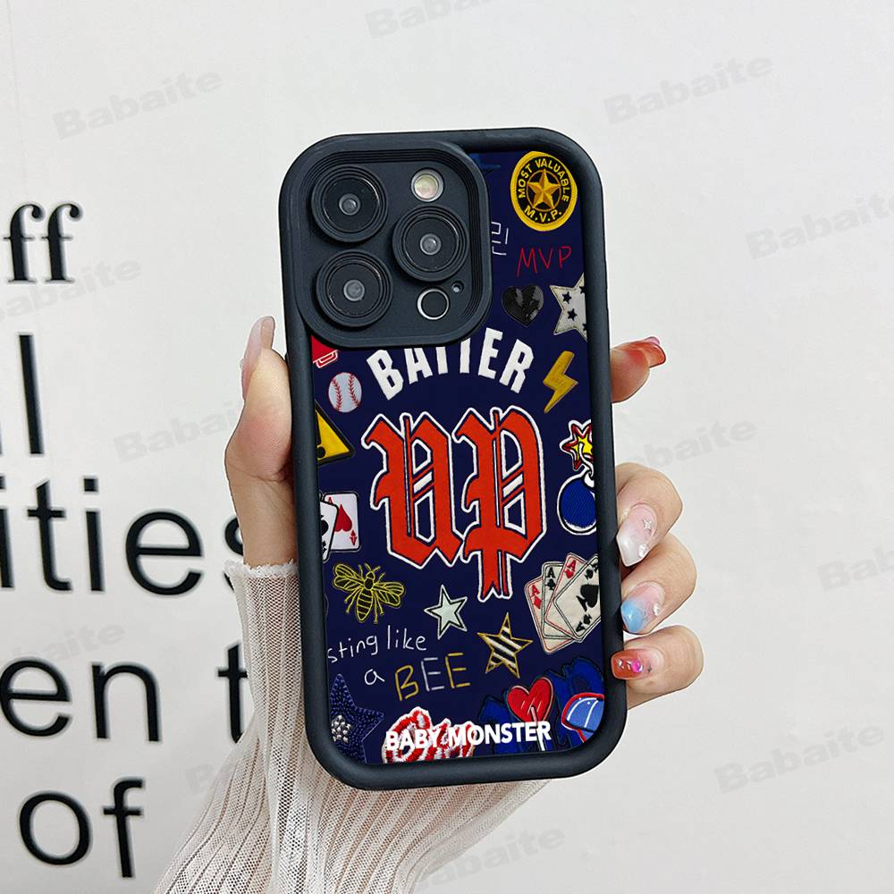 B-Baby M-Monster K-Kpop Phone Case iPhone 16 Plus 15 11 14 12 13 17 Pro Max Shockproof Soft Cover