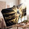 Cristiano Ronaldo Personalized Fleece Blanket With Football Logo, Custom Name Text Soft Warm Home Throw Blanket