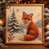Christmas Wall Decoration DIY Faux Pearl Art Kit, Winter Scene Painting Family Holiday Craft Activities 3D Sparkling Animal Kit for Adults, Decor Bead
