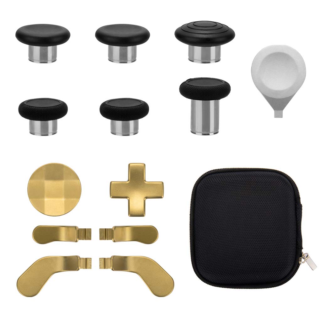 

13 in 1 Metal Thumbstick Xbox One Elite Series 2 Xbox One Elite 2 Controller Parts Gaming Accessories Replacement Parts Metal Mod 6 Swap Joysticks 4 золотий