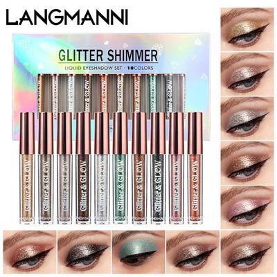 Diamond Sparkling Liquid Eyeshadow Set Ten Psychedelic Pearlescent Liquid Eyeshadow Box Gift Box