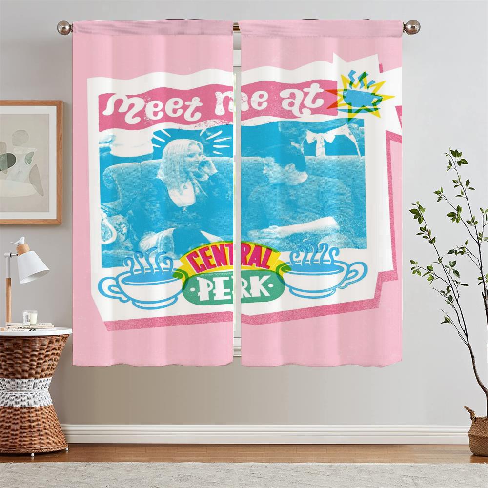 Friends Tulle in Kitchen Curtains for Living Room Cover Curtain Tiebacks Black Out Curtains Blackout Blinds Bedroom Decoration