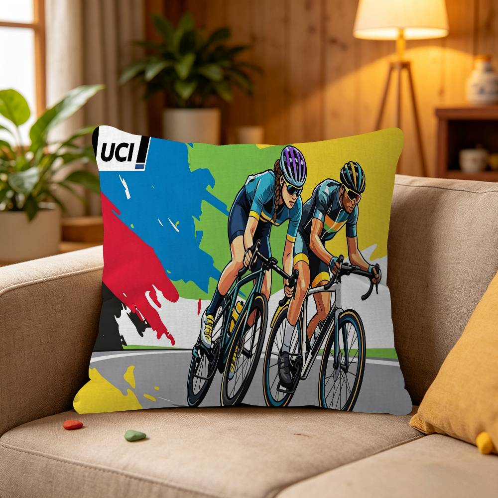 Federa per cuscino arte ciclismo mountain bike federa per cuscino divano decorazione stanza casa regalo per bambini