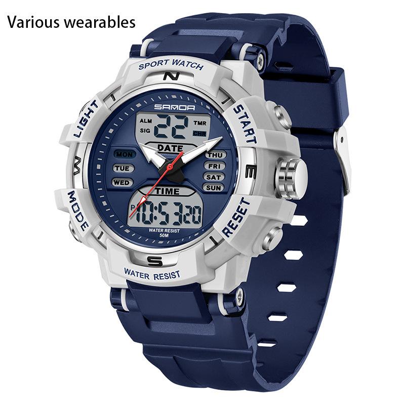 Teen Student Couple Glow-in-the-dark Electronic Sports Fashion Multi-functional Watch