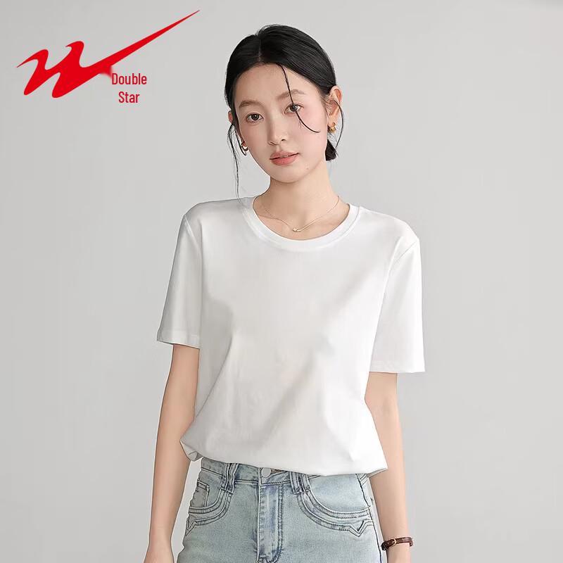 Shuangxing Women s Cotton Crew Neck T-Shirt 2XL