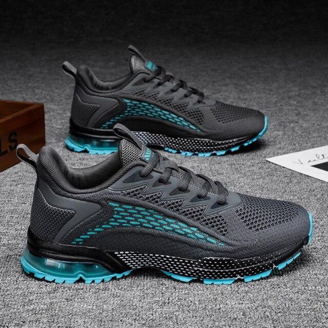 

Брендовые мужские кроссовки, летние дышащие сетчатые туфли, мужская повседневная обувь, кожаная модная летняя обувь, мягкая и удобная мужская обувь 43 серый