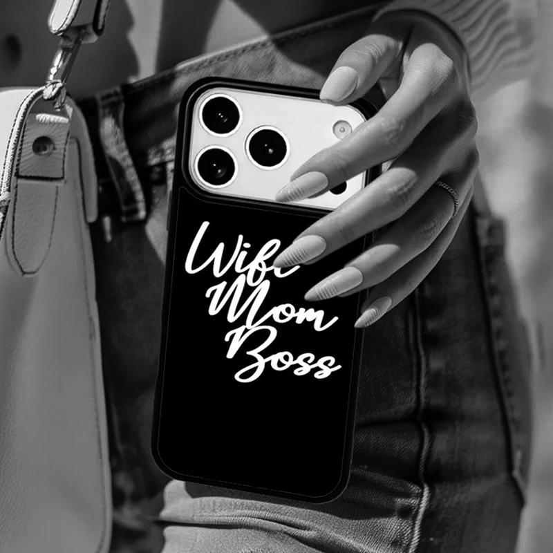 Wife Mom Boss Funny Phone Case For iPhone 17 Air 14 15 13 12 Max Cover For Apple 16e 11 Pro Max Plus Coque