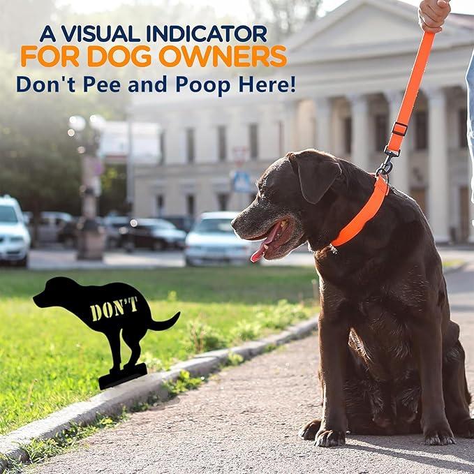 Don't Poop Yard Sign,  No Allowed Poop Spike Guides, Garden Decorative Stake for Lawn Yard,Keep Your Dog Off Grass Sign (Dog)