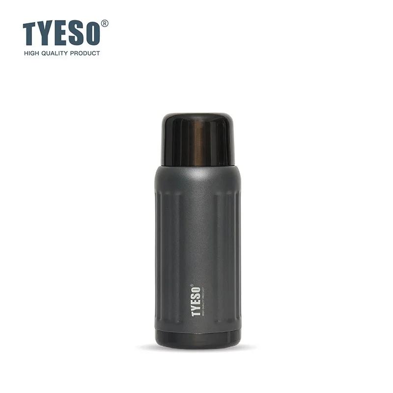 Tyeso 500ml Stainless Steel Vacuum Flask Leakproof Insulated Water Bottle for Hot Cold Drinks BPA Free Easy-Grip Travel Mug