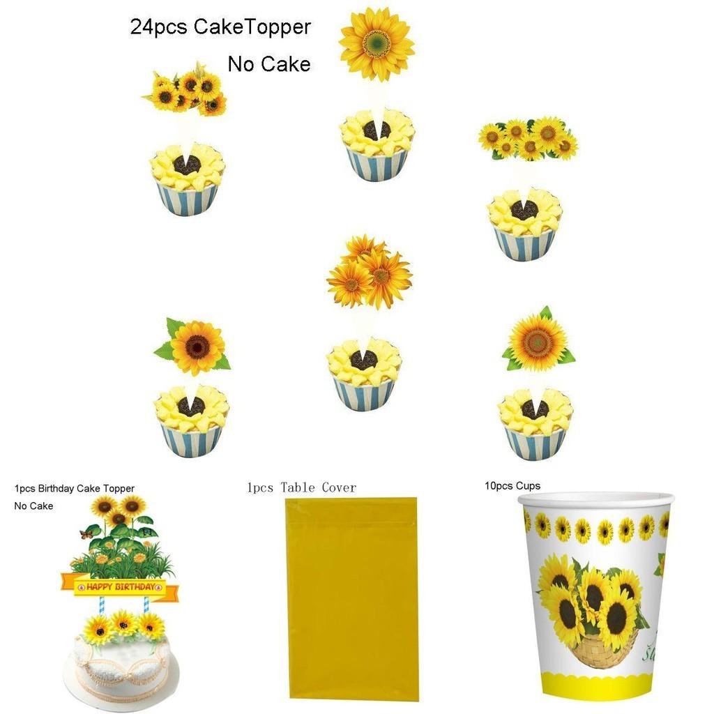 Cheerful Sunflowers Theme Party Decoration Set For Memorable Baby Showers And Kids Birthdays