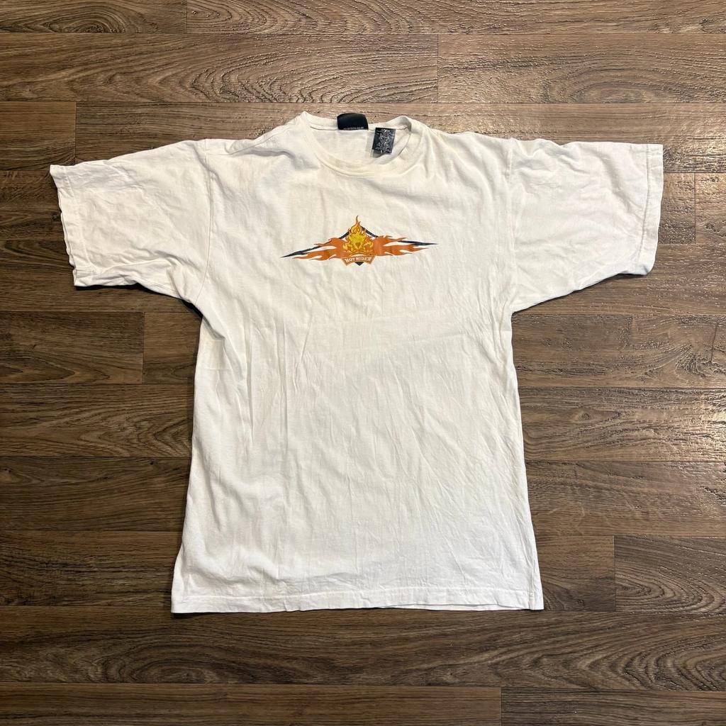 Y2K / Vintage No Boundaries Hot Rider Flame Graphic T Shirt Streetwear Tee Large