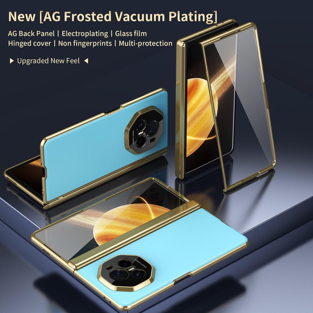 For Honor Magic V3 VS3 AG Matte Vacuum Plating Hinge Full Protective Glass Front Film Drop Resistant Phone Case