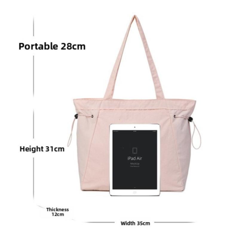 Casual Mode Grote Capaciteit Tote Bag Eenvoudige Reistas Dames Grote Schoudertas Esthetische Handtassen Trekkoord Tote Handtas