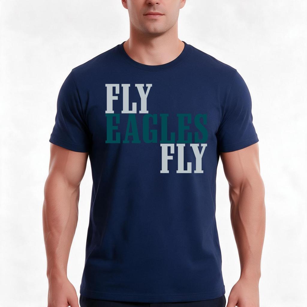 Fly Eagles Fly Tshirt Summer Casual Cotton Tee Oversized Streetwear Tops Vintage Graphic Print Loose Fit Short Sleeve
