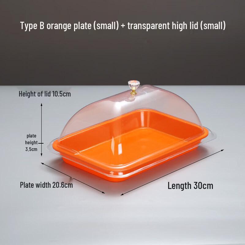 Jingbaodi Commercial Melamine Rectangular Serving Tray with Lid