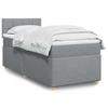 Exclusive House - Slatted Bed Base with Light Grey Mattress 80x200 Cm Fabric