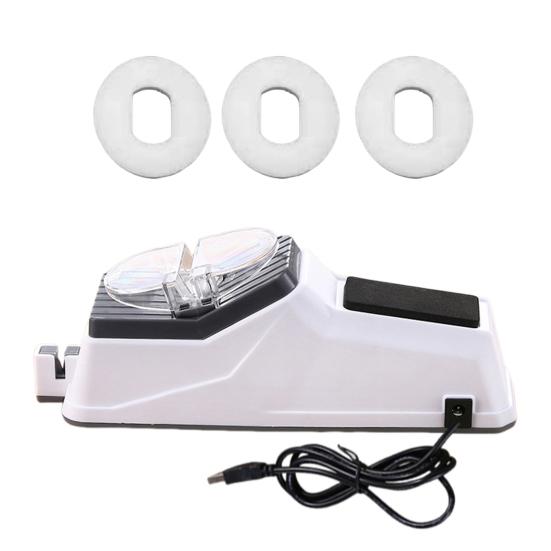 Electric Knife Sharpener Non-slip Base Easy To Clean USB Powered Multifunctional Ergonomic Design Knife Sharpener