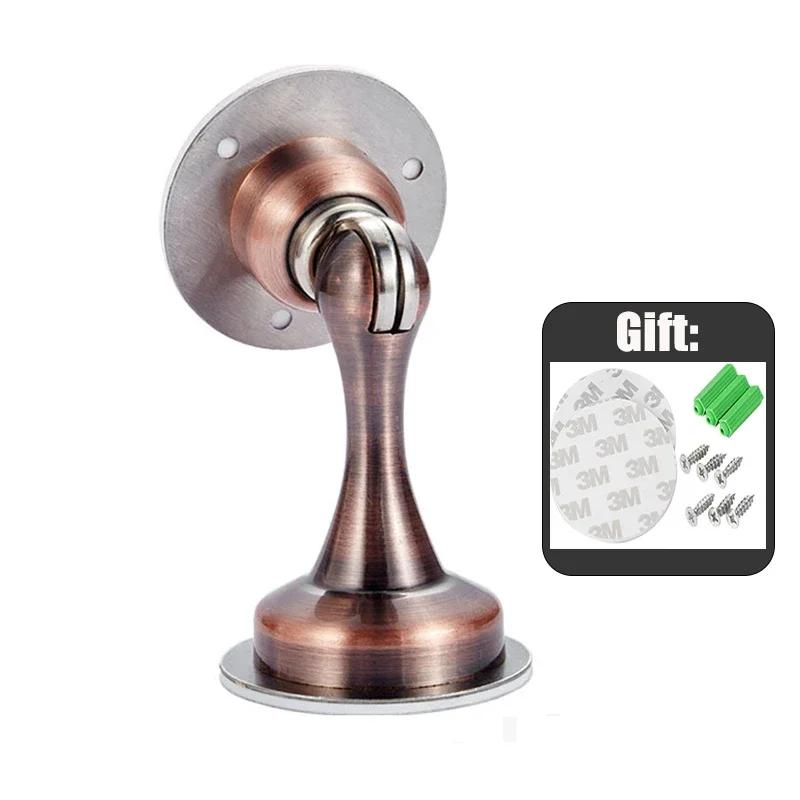 ZEXEF Stainless Steel Door Stopper Bathroom Magnetic Door Stop Heavy Duty Floor Wall Mount Wind-Proof Door Holder Hardware
