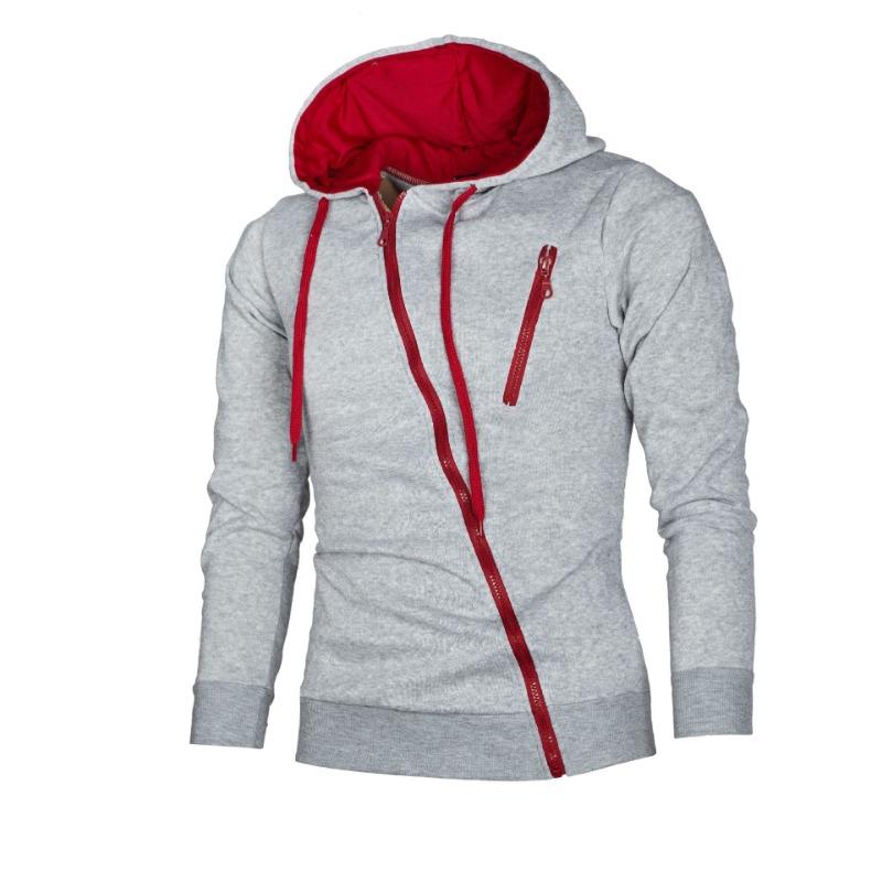 

Мужская толстовка с диагональной молнией, мужская повседневная тонкая толстовка-кардиган с капюшоном 4XL