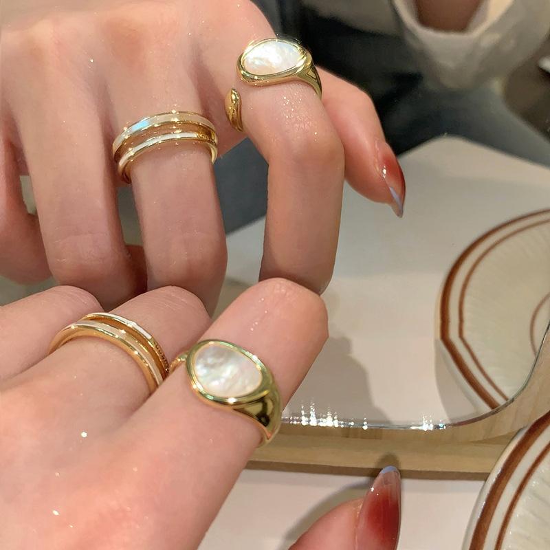 Geometry Stackable Ring Adjustable Jewelry Index Finger Rings Gift Decoration
