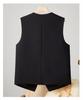 2025 Spring V-neck Loose Solid Color Sleeveless Jacket & Cardigan Vest