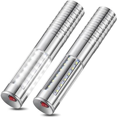 QUOXO 2 LED Strobe Baton Champagne Bottle Handheld Light Lights, (Silver)