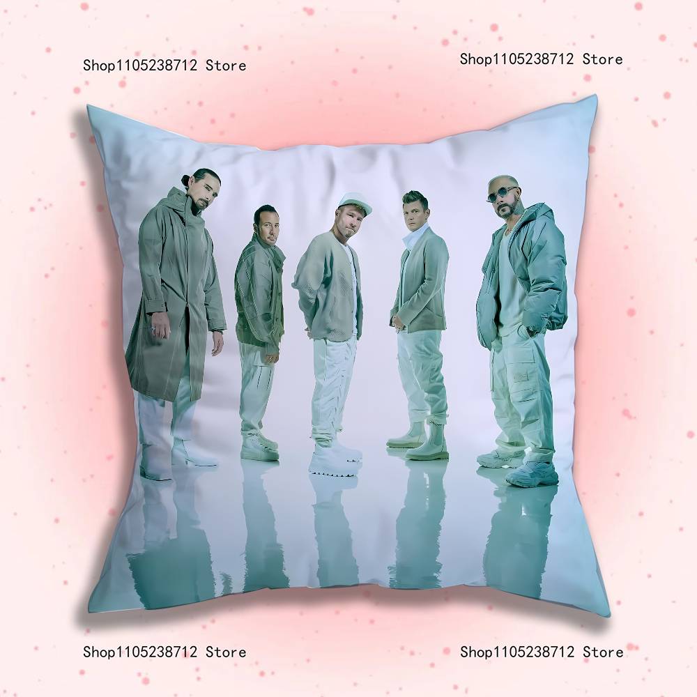 B-Backstreet Boys BSB Federe Cuscino Cartone Animato Divano Decorativo Casa Stampa Double-sided Peluche Corto Carino Copricuscino