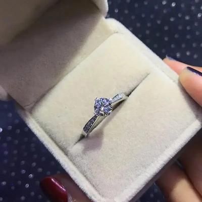 Copper Luxury Crystal Diamond Rings for Woman Fashion Party Wedding Accessories Jewelry Christmas Gifts