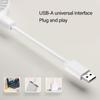USB Desk Fan Adjustable Bendable Neck Designing 1 Speed Quiet Motor for Home Office Outdoor Use 5V Input