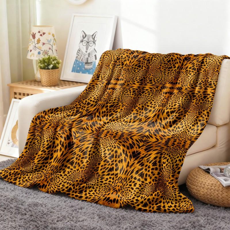 1 Stück Decke Leopardenmuster Kunst Kuhfellmuster Flanelldecke Dünne Decke Weich Warm Decken Festivalgeschenke für ganzjährige Nutzung