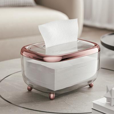 Scatola per fazzoletti di lusso, moderna, semplice, per la casa, soggiorno, porta tovaglioli trasparente, scatola portaoggetti in carta