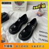French Retro British Style Small Leather Shoes Girl 2025 Spring New Pearl Fairy Word with Platform Mary Jane Single Shoes