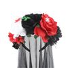 Europäisches & Amerikanisches Weihnachten Schneeflocke & Rose Netz Stirnband