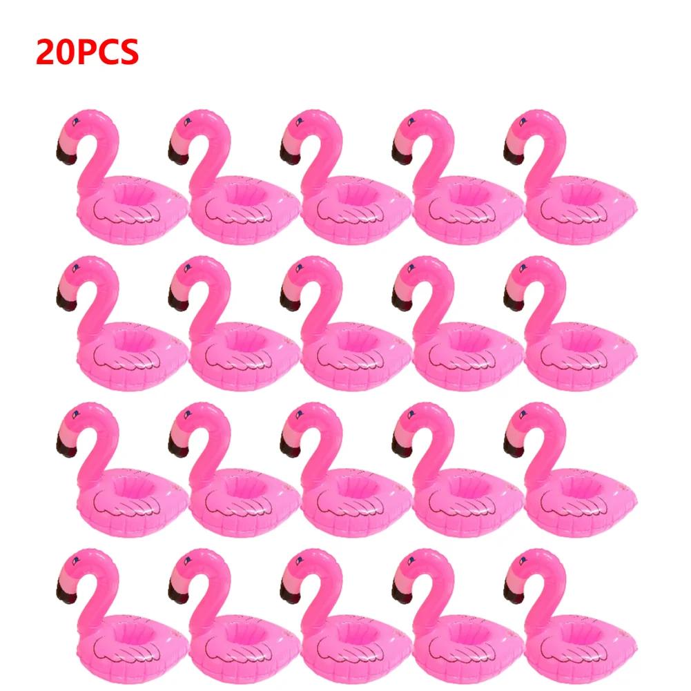 1-30PCS Float Inflatable Flamingo Drink Cup Holder Party Decor Water Cup Holder Swimming Pool Toys Beach Inflatables Party Decor