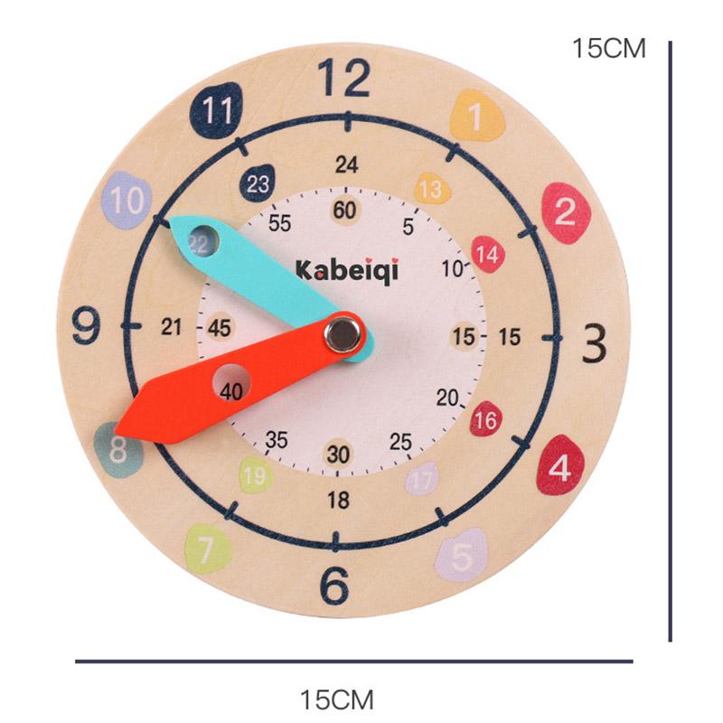 1 шт. Деревянные часы Детские развивающие игрушки Часы Часы Минуты Познание Цветные Часы Игрушки Дети Раннее Дошкольное Обучение Пособие