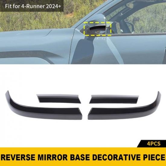Black Side Rearview Mirror Base Stipes Cover For Tacoma 24+Tundra 22+ 4Runner25+