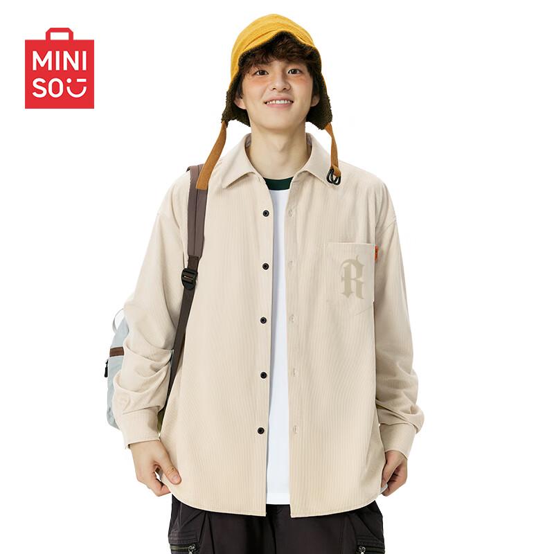 MINISO Men s Retro Textured Corduroy Overshirt XL