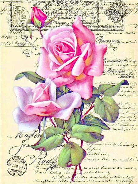 DIY Diamond Painting Flower Mosaic Diamond Rose 5D Painting Rhinestone Cross Stitch Black Red Wall Art