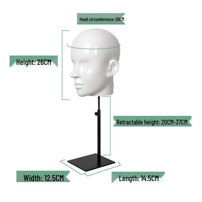 Kawakami PVC Display Head Stand for Hats, Eyewear, Accessories, Wigs, and Headphones