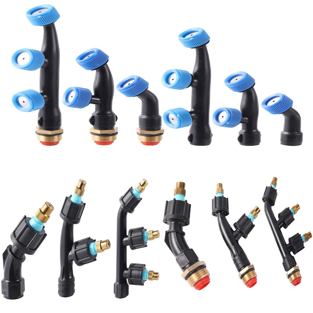 Garden Lawn Irrigation Pesticide Spraying Sprinkler Agricultural Single/Double/Three Nozzle Head Copper Atomizing Sprayer Nozzle