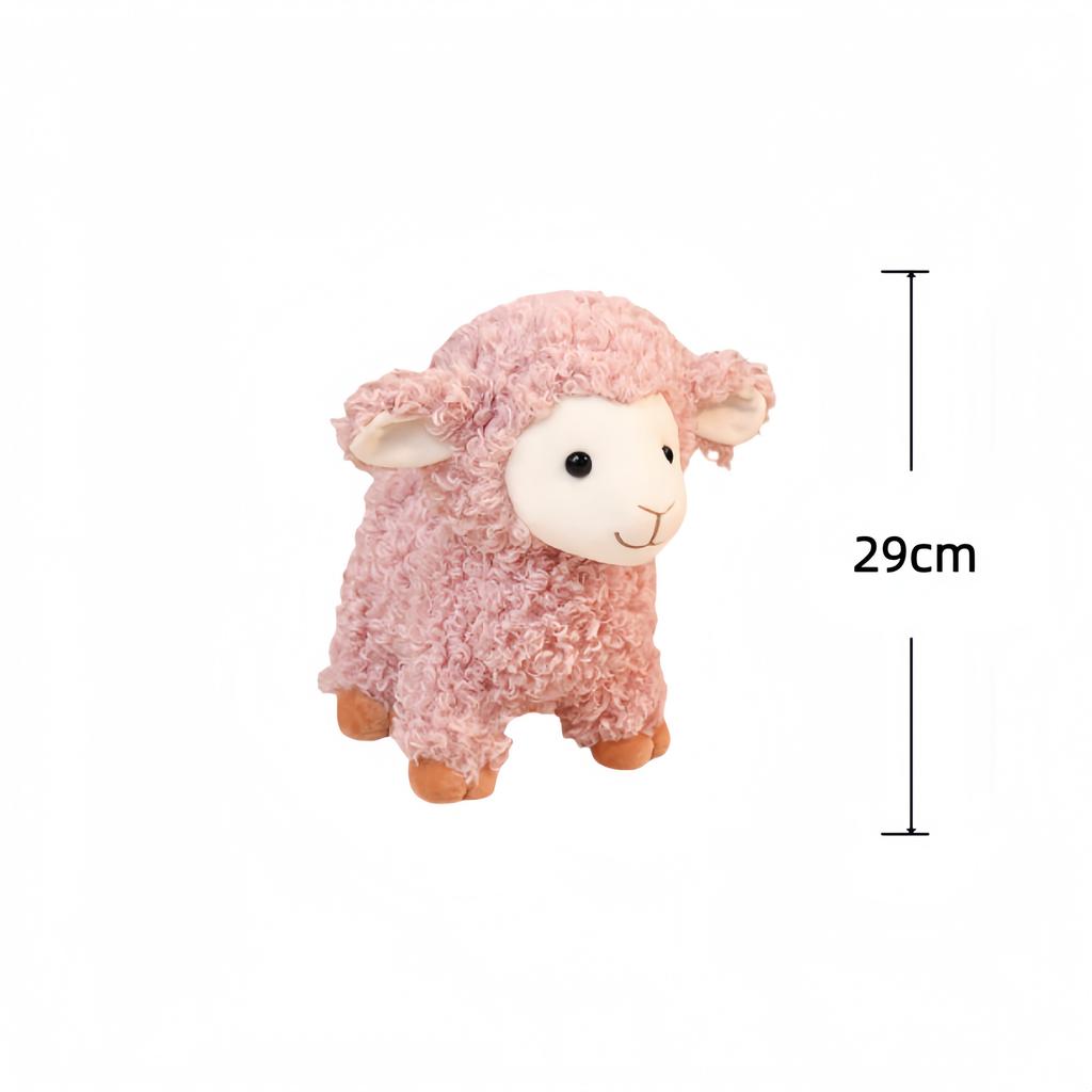 Cute Lamb Plush Toy Simulation Sheep Stuffed Doll Soft Kids Accompany Toys Adorably Room Decor Toys Exquisite Birthday Gifts