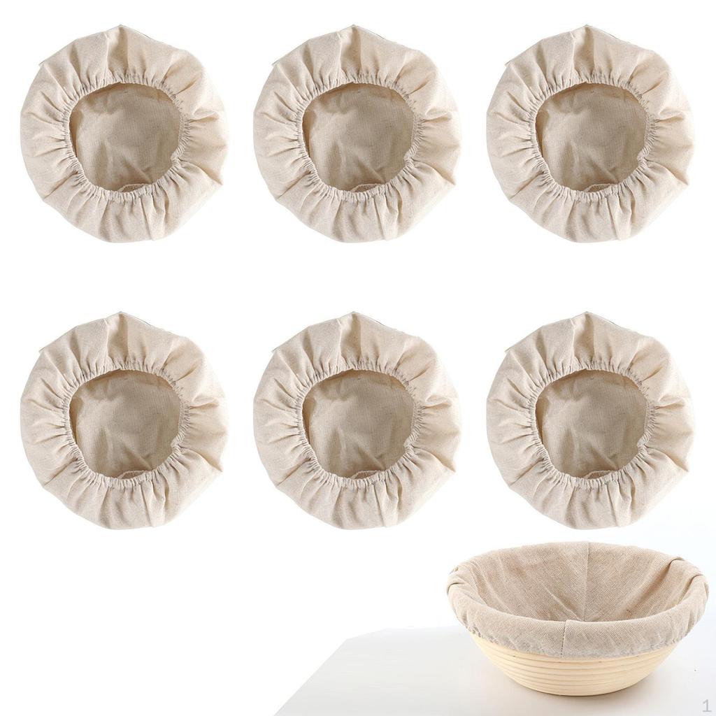 6 Stück Brotgärkörbchen Tuch Einlage Wiederverwendbar Tragbar