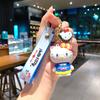 Creative Cartoon Teacup Kt Cat Keychain Hello Kitty Cute Pendant Schoolbag Pendant Girl Student Pendant
