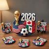 2026-os Labdarúgó Világbajnokság Emlékgyanta Figura Futballszurkoló Gyűjthető Dekoráció Hűtőmágnes 3D Modell Kreatív Ajándék