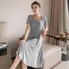 Real Shot Modal Solid Color Short Sleeve Maternity Dress