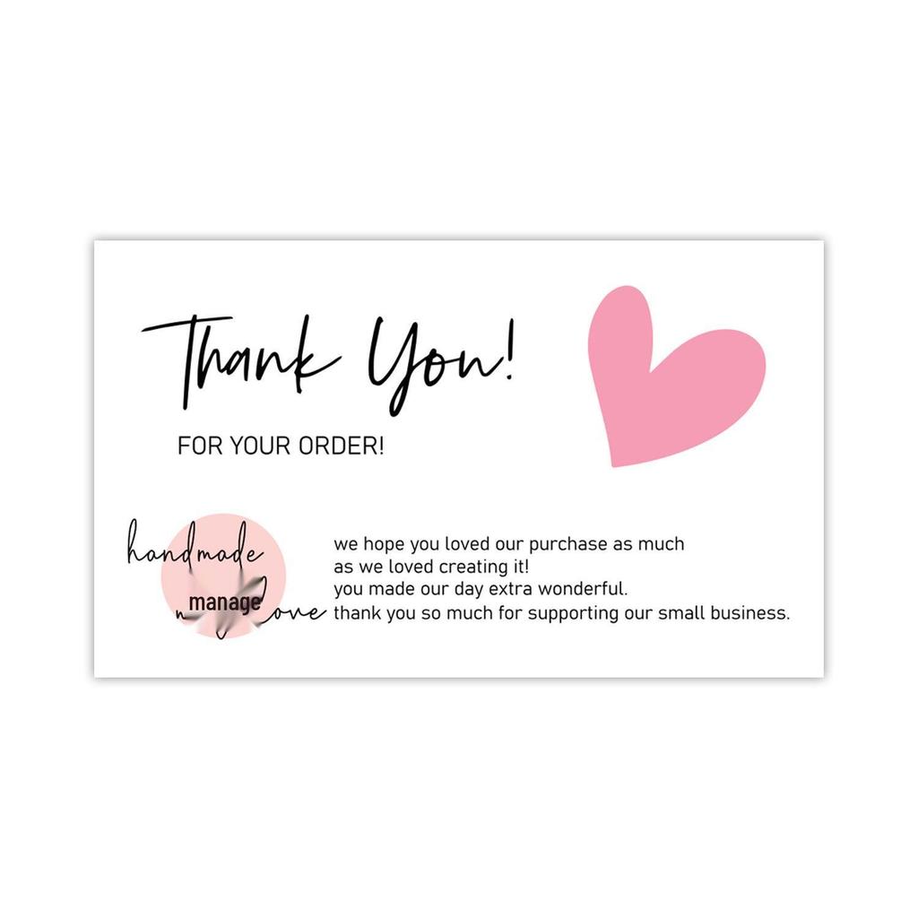 Pink Thank You Gift Card Tags for Packaging Decoration
