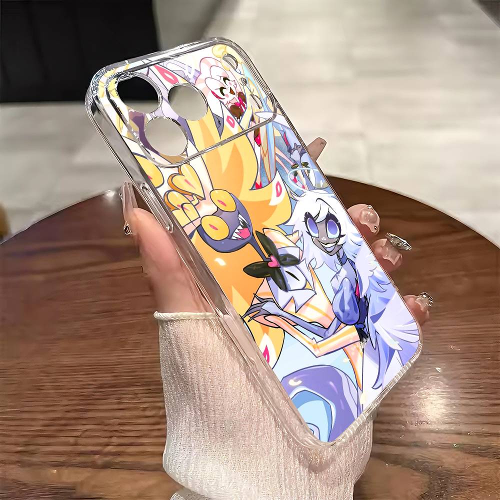 

Sir Pentious H-Hazbin H-Hotel Phone Case For iPhone 17 16 15 14 13 12 11 Mini Pro Max Plus Transparent Cover iPhone12PROMAX