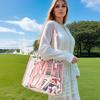 Pvc Transparent Beach Bag With Inner Zipper Pocket For Summer Outings