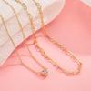 925 Sterling Silver 2- Layer Love Heart Chains Necklace For Women Choker Chain Wedding Engagement Jewelry Gift